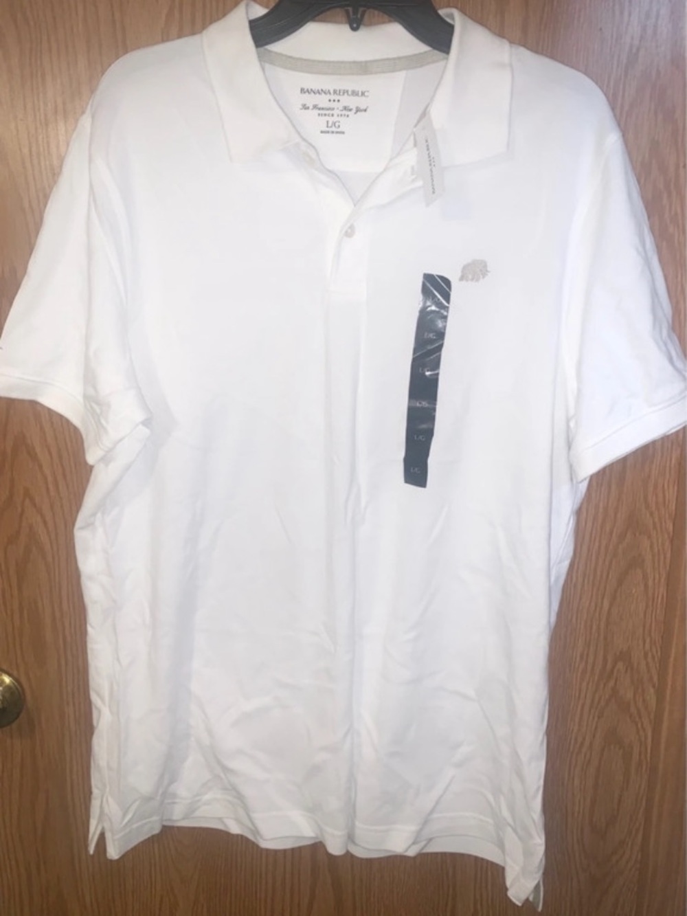 Banana Republic White Men’s Polo Shirt